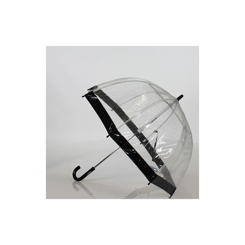 Parapluie transparent enfant liseré noir 
