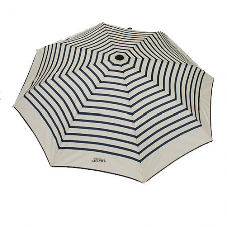Parapluie pliant imprimé marin ivoire et marine Jean Paul Gaultier