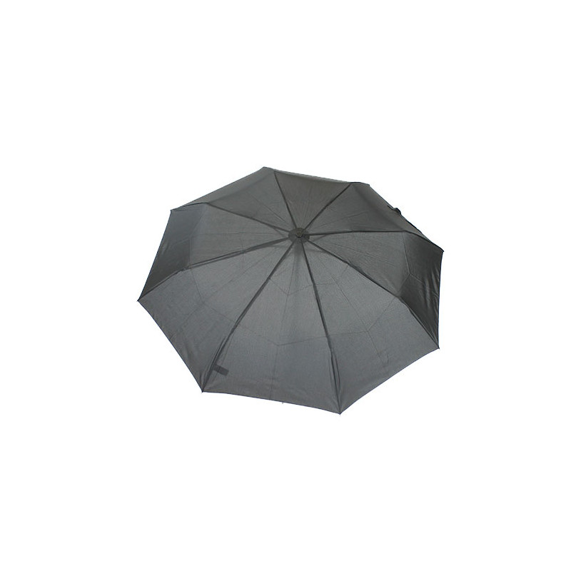 Parapluie noir automatique pliant poignée courbe