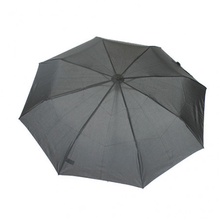 Parapluie noir automatique pliant poignée courbe