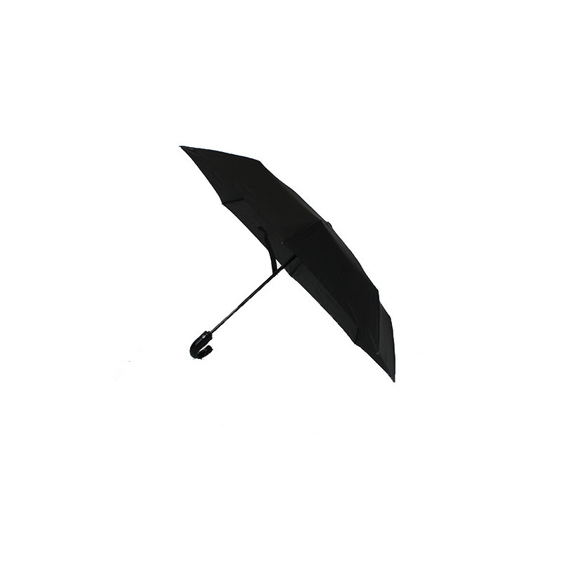 Parapluie noir automatique pliant poignée courbe