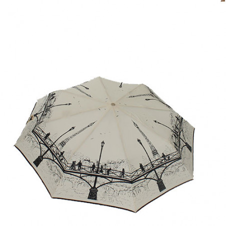 Parapluie pliant les ponts de Paris ivoire