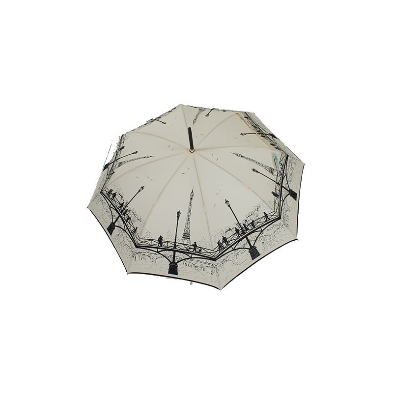 Parapluie long les ponts de Paris ivoire
