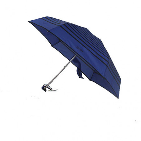 Parapluie ultra plat bleu et noir Jean Paul Gaultier