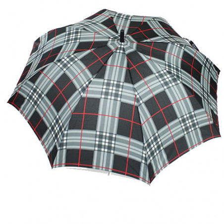 Parapluie golf écossais gris à ouverture automatique