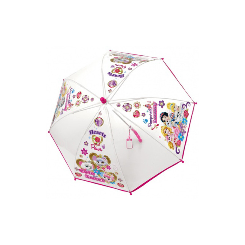 Parapluie transparent cloche cœurs de princesses. Création Noel 2015