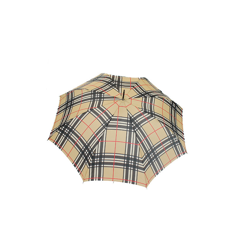 Parapluie femme écossais beige