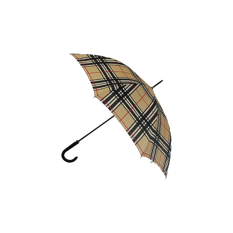 Parapluie femme écossais beige