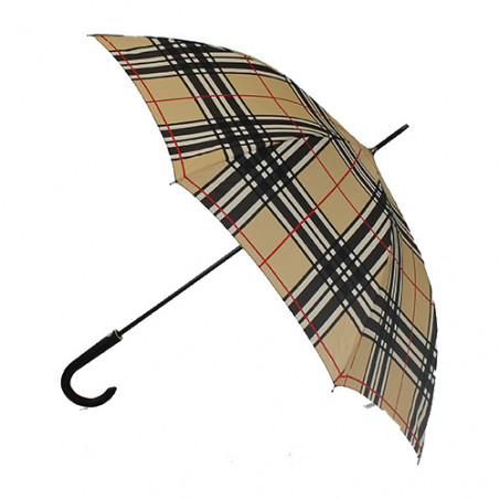 Parapluie femme écossais beige