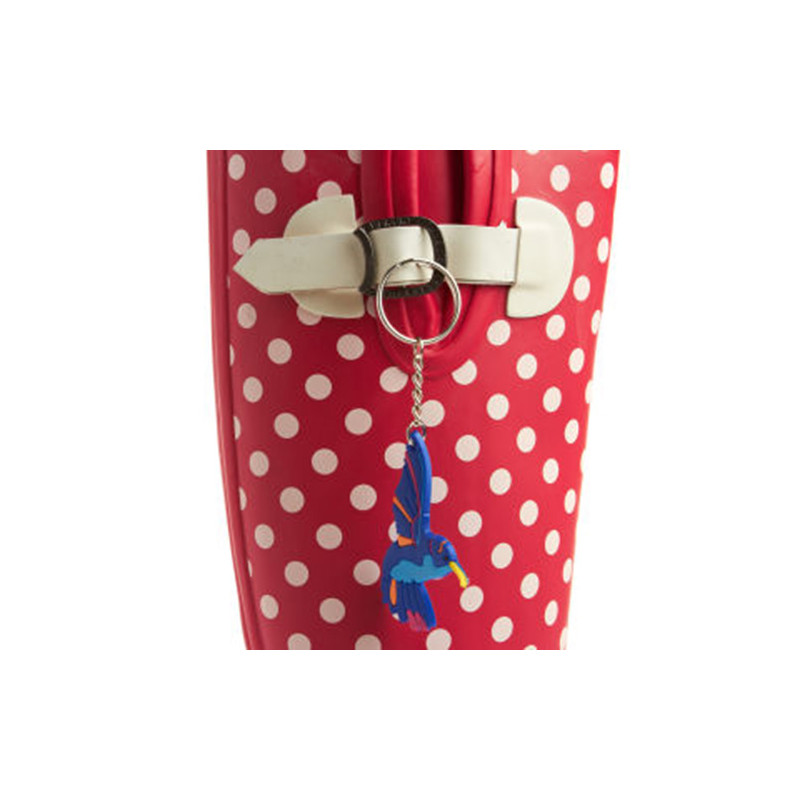 Botte de pluie polka rouge