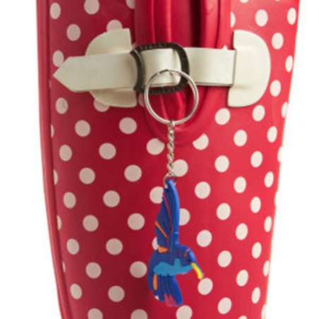 Botte de pluie polka rouge