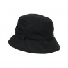 Chapeau de pluie coton huilé noir femme