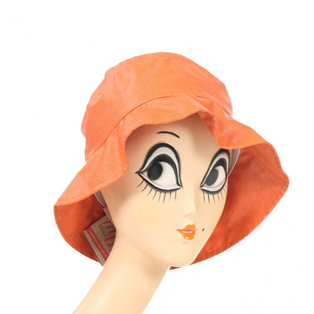 Chapeau de pluie orange pour femme