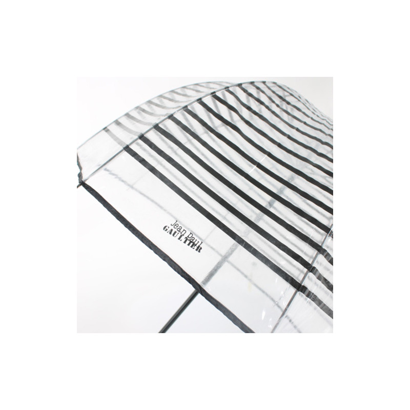 Parapluie cloche transparent rayé JP Gaultier