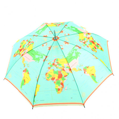 Parapluie vintage carte du monde