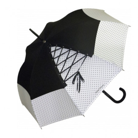 Parapluie corset et pois noirs Chantal Thomass