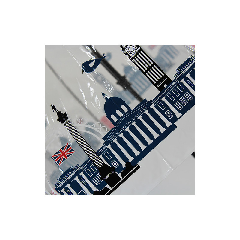 Parapluie transparent cloche motif Londres