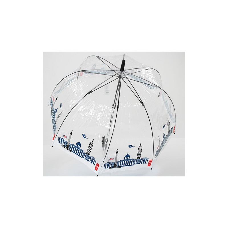 Parapluie transparent cloche motif Londres