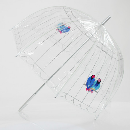 Parapluie transparent cage a oiseaux 