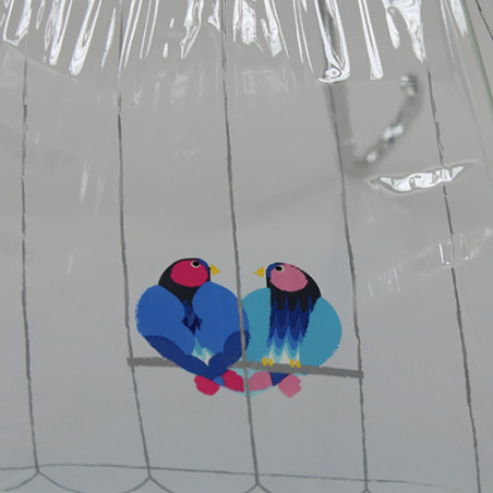Parapluie transparent cage a oiseaux 