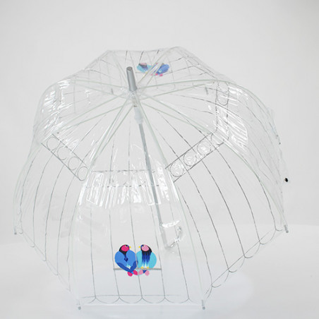 Parapluie transparent cage a oiseaux 