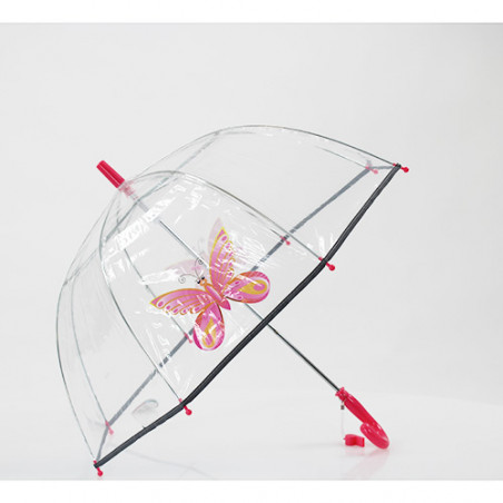 Parapluie transparent enfant girly