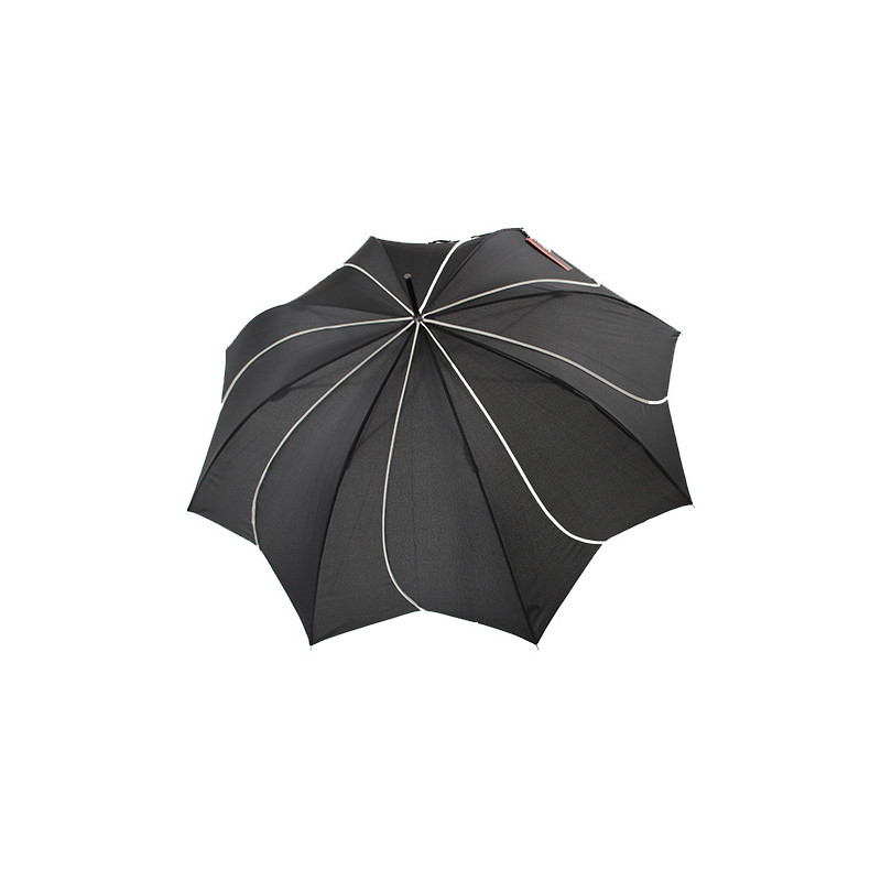 Parapluie Pierre Cardin Sunflowers noir liseret blanc