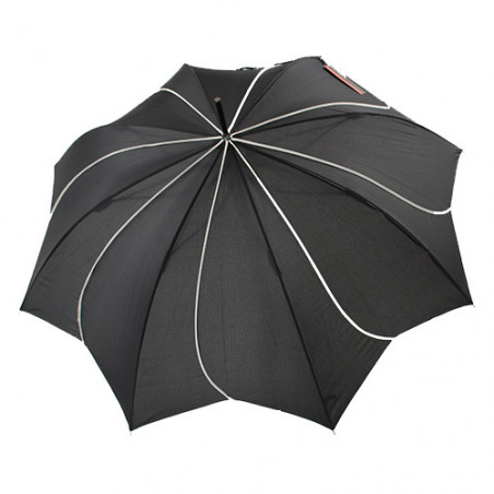 Parapluie Pierre Cardin Sunflowers noir liseret blanc