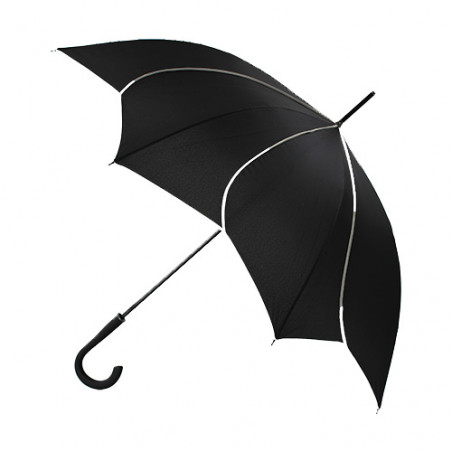 Parapluie Pierre Cardin Sunflowers noir liseret blanc