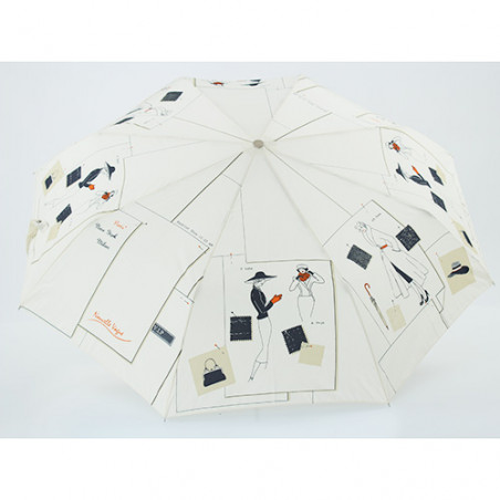 Parapluie pliable ivoire haute couture P. Vaux