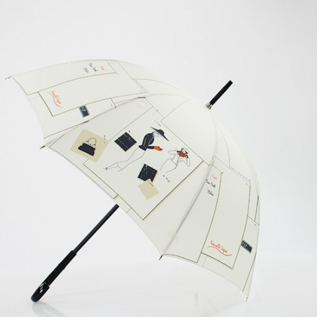 Parapluie canne haute couture ivoire Pierre Vaux
