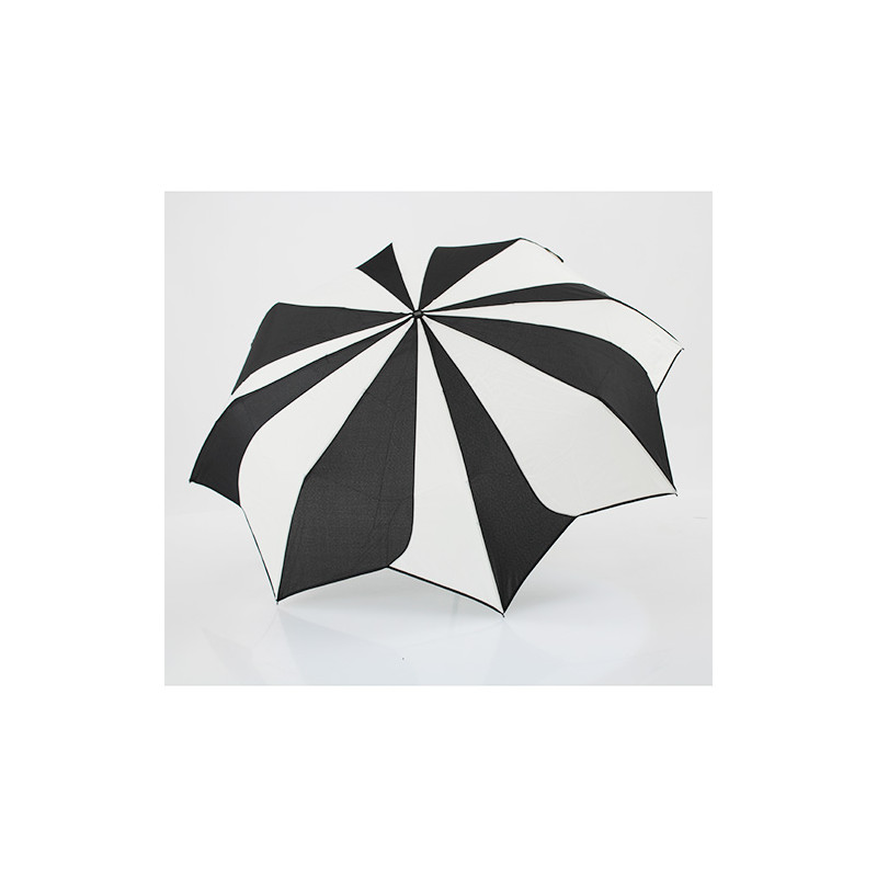 Parapluie blanc et noir pliant sunflower Pierre cardin