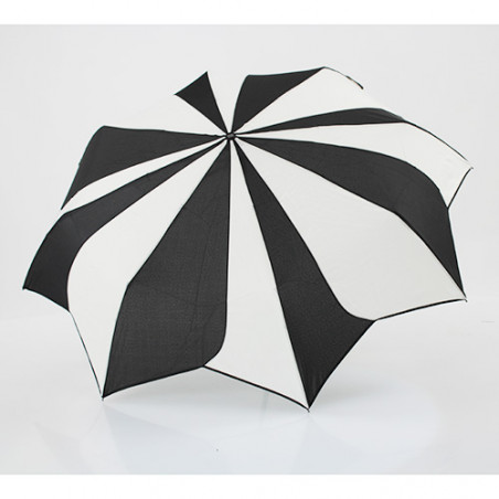 Parapluie blanc et noir pliant sunflower Pierre cardin