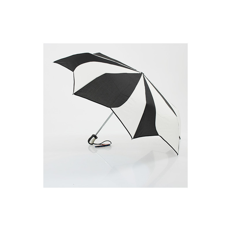 Parapluie blanc et noir pliant sunflower Pierre cardin