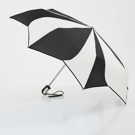 Parapluie blanc et noir pliant sunflower Pierre cardin