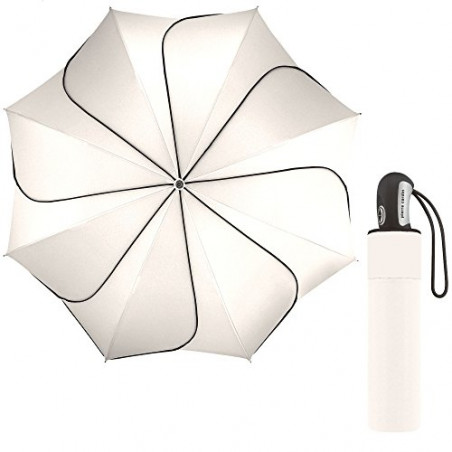 Parapluie Femme Pliant Tournesol Rouge et Noir - Pierre Cardin