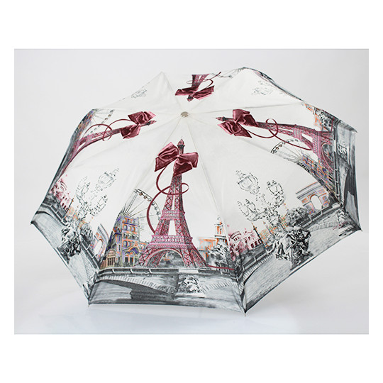 Parapluie Pliant Noir Tour Eiffel - Neuf Avec étiquettes, Marque Guy De Jean, Unisexe, Référence 2332