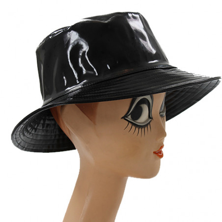 Chapeau bob de pluie noir anthracite pour femme