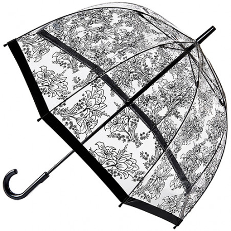 Parapluie cloche transparent et noir
