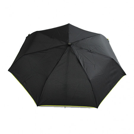 Parapluie solide noir et jaune pliant automatique