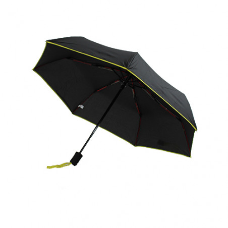 Parapluie solide noir et jaune pliant automatique