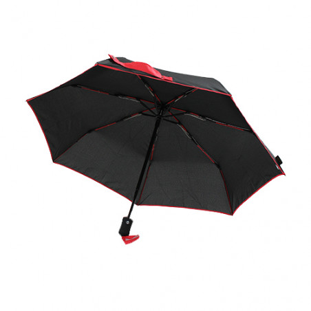 Parapluie solide noir et rouge pliant automatique