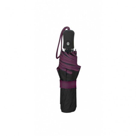 Parapluie solide noir et violet pliant automatique