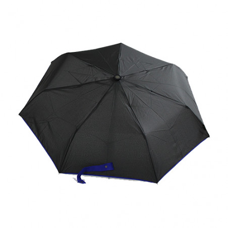 Parapluie solide noir et bleu pliant automatique