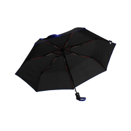 Parapluie solide noir et bleu pliant automatique