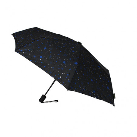 Parapluie pliant solide nuit étoilée en bleu