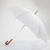 Grand parapluie golf blanc poignée canne