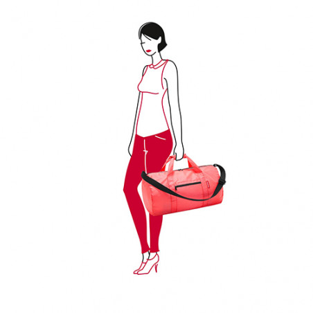 Sac de sport et de voyage pliable. Colour: red, Fr