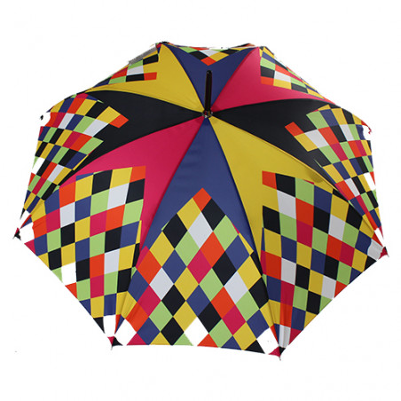 Parapluie canne français arlequin pour femme