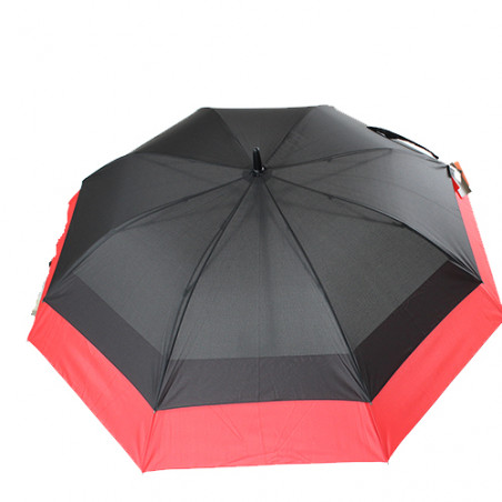 Grand parapluie tempête double extension rouge